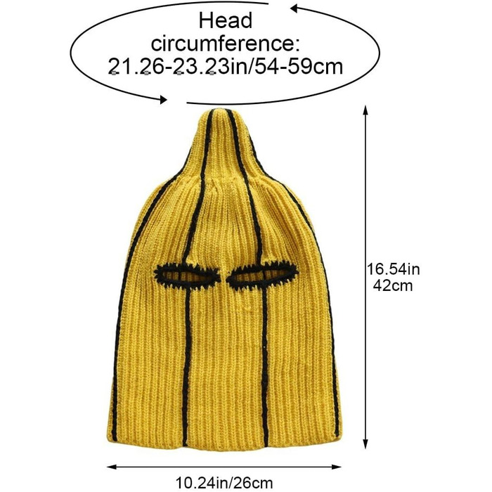 Забавна балаклава/лижна маска у формі банана оригінальна в&39язана маска для обличчя на Хелловін, Різдво, зимові спортивні фестивалі, еластична, тепла, унісекс, подарунок для дорослих