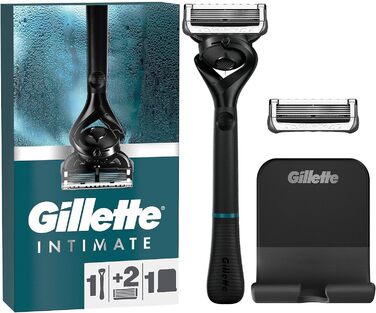 Волога бритва Gillette Labs для чоловіків, бритва з елементом чищення дорожній кейс та інтимна бритва з 2 лезами