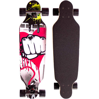 Лонгборд Sumeber Graffiti 31" Drop-Through Cruiser LED – freeride з світними PU колесами 95A, 9-шаровий клен, для дівчат, новачків, дітей та дорослих