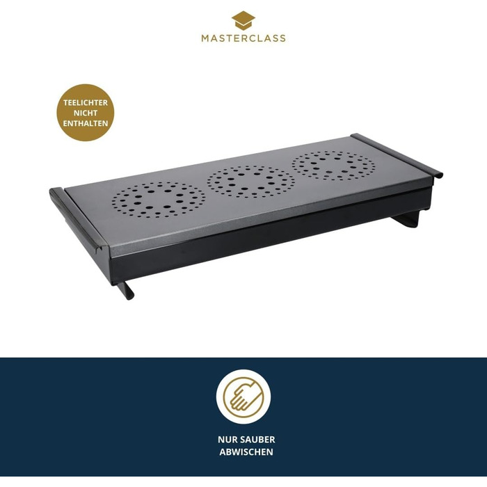 Три легкі підігрівачі їжі, підігрівач посуду, дисплейна коробка, 28 x 18 x 18 см, чорний / сірий тримісне ліжко