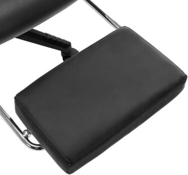 Геймерське крісло з підставкою для ніг, чорно-золота штучна шкіра