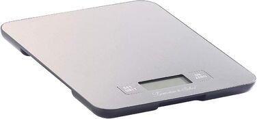 Цифрові ваги Rosenstein & Shne Цифрові кухонні ваги з нержавіючої сталі з таймером, до 15 кг, точність до 1 г (побутові ваги, ваги