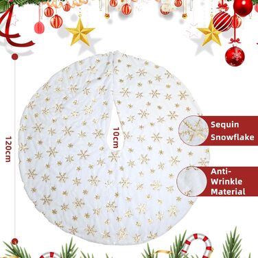 Спідниця для ялинки 120 см біла Rodivor