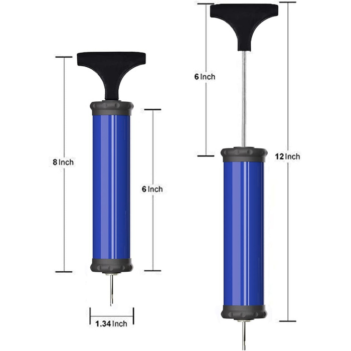 Ручний насос для м"яча з 7 голками синій SZSHIMAO