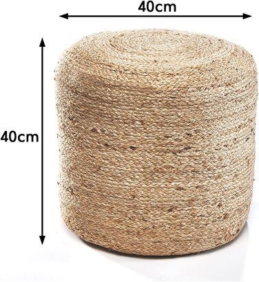 Підлоговий стілець Kobolo Pouf - Flow - виготовлений з морської трави з бавовняним наповнювачем