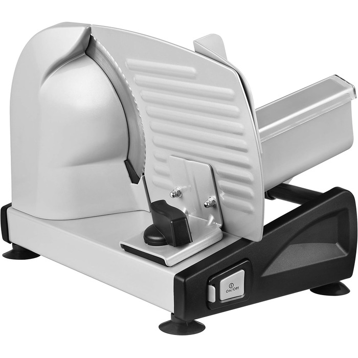 Венга Універсальний електричний нарізувач їжі, нержавіюча сталь, лезо з нержавіючої сталі 19 см, контроль міцності різання до 15 мм, 150 Вт, срібло, VG AS 3003 150 Вт срібло