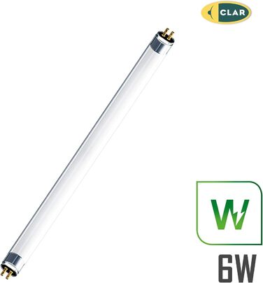 Люмінесцентна лампа, люмінесцентні лампи, люмінесцентна лампа T5, T5 6W, люмінесцентна лампа T5, люмінесцентна лампа під шафою, холодний білий 21,2 x 1,6 см (6 Вт T5, пакет 2)