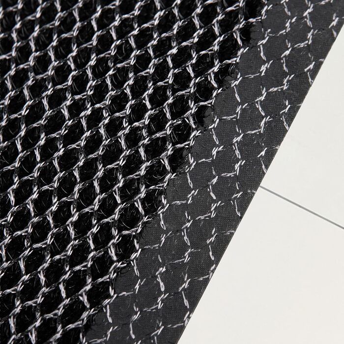 Килимок для дверей Ultralux з ПВХ-сітки, міцний 3D-брудовловлювальний килимок, вхідний килимок зі скребком та брудозахисним бар&39єром для внутрішнього та зовнішнього використання для вхідних та задніх дверей, 80 x 50 см, сірий та чорний, 50 x 80 см (прям