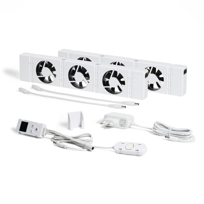 Вентилятор радіатора SpeedComfort з датчиком керування - Комплект Duo (2x) - Економія енергії до 22 - Підходить для теплових насосів - Кілька швидкостей - Тиха робота