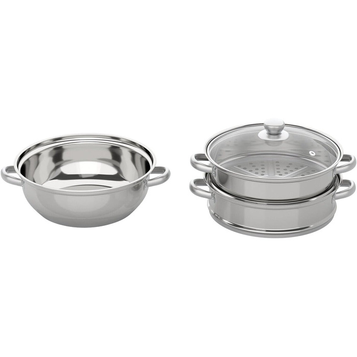 Пароварка з нержавіючої сталі Пароварка Пароварка Набір каструль скляна кришка з парою Овочева та картопляна запіканка Каструлі дл