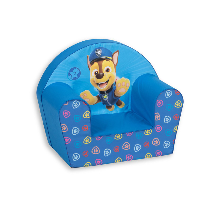 Крісло Simba Paw Patrol Лапи, 43x533 см, від 2 років, синє, мультяшне, пінопластове, розслаблююче, для читання, легке, портативне, знімний чохол
