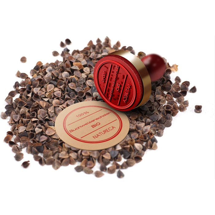 Гречана подушка, подушка для шиї, гречана подушка для голови від болю в шиї, подушка для сну на боці з бамбуковими наволочками, подушка для підтримки шиї з гречаної лушпиння, ортопедична подушка (40x80 см)