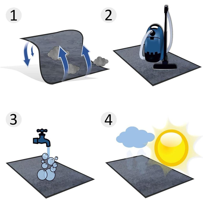 Килимок для бруду GEAR сірого кольору 5 розмірів для використання всередині та зовні приміщень, протиковзкий килимок для дверей, килимок для очищення, що миється, нековзний, гумовий край, 150x90, 120x90, 180x60, 90x60, 60x45 см, килимок для дверей 120 x 9