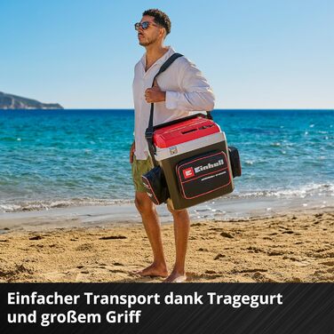 Бездротовий холодильник Einhell TE-COL 18/27 Li-Solo Power X-Change (18 В, 27 літрів, охолодження та нагрівання, гібридний 12 В для автомобіля, підключення до мережі 230 В, включаючи сумки, без акумулятора)