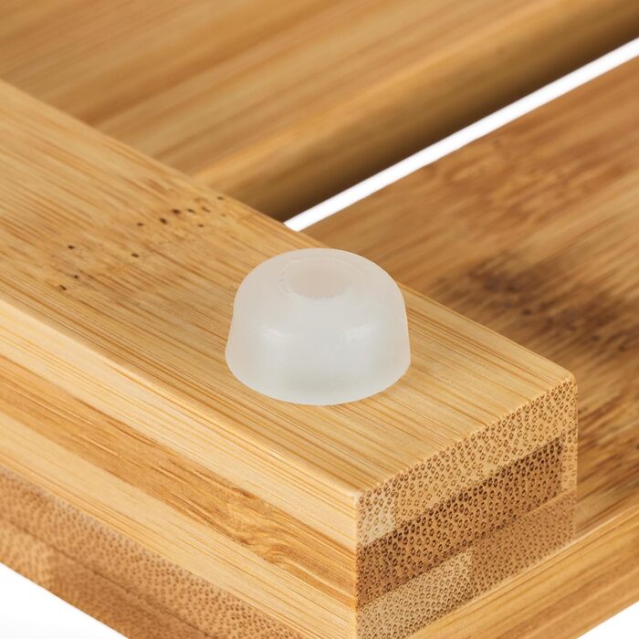 Килимок для ванни Relaxdays з бамбука, 54 x 36 см, нековзний килимок для душу для ванни, душу, сауни, для приміщень та вулиці, натуральний