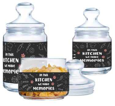 Набір банок Luminarc Club Kitchen Memories, 3х0.5, 0.75, 1 л (7093985)
