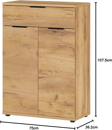 Шафа для взуття, дуб Наварра, 75 x 108 x 37 см Шафа для взуття, дуб Наварра, 2790-243