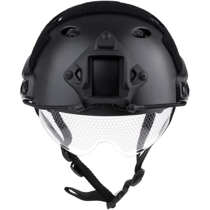 Легкий тактичний шолом швидкого захисту з висувним козирком для страйкболу, пейнтболу, чорний