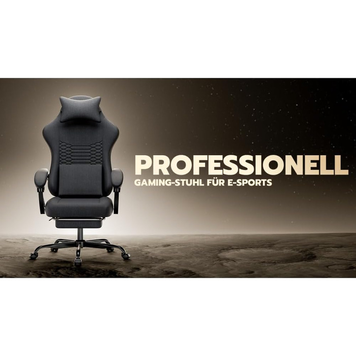 Ігрове крісло/офісне крісло, ергономічне, масажне сидіння з регульованою підставкою для голови та ніг, регульованими підлокітниками та 3D-підлокітниками, сталевий каркас (червоний) чорна тканина