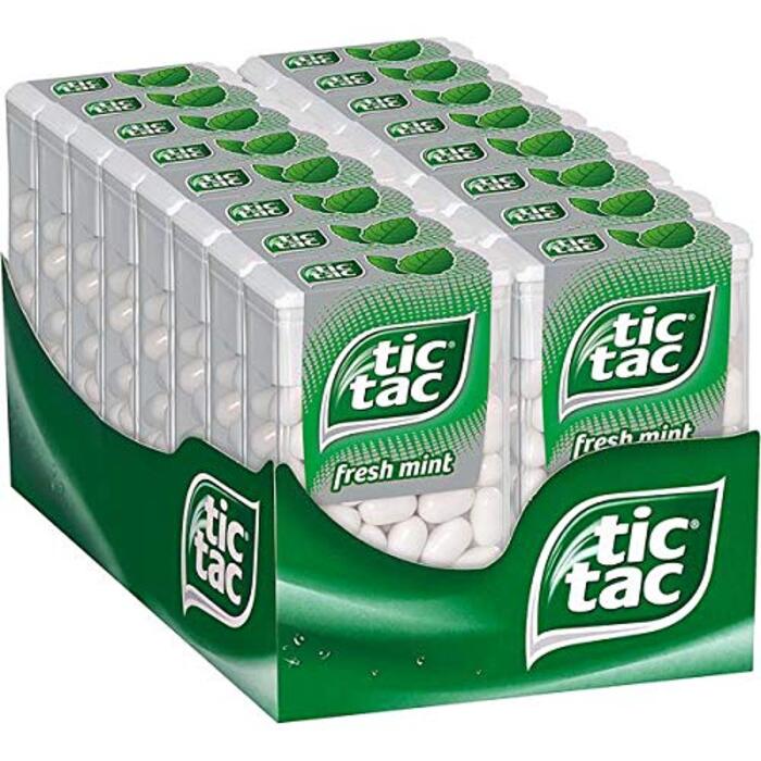 Свіжа м'ята Tic Tac, оптова упаковка, (упаковка 16 шт. 49 г)