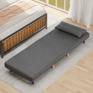 Крісло-реклайнер Bealife, розкладне крісло-ліжко, крісло-реклайнер для телевізора з функцією відкидання, крісло для відпочинку для вітальні, спальні, темно-сіре