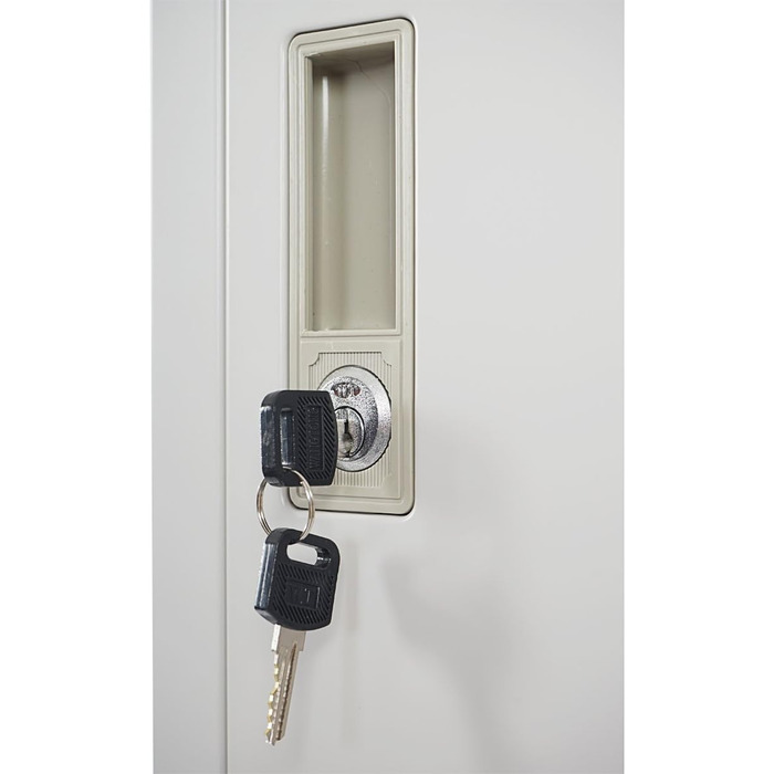 Шафка Mendler Boston T163, гардеробна, шафка для роздягальні, металева 180x30x50см згідно ASR A4.1 - сіра