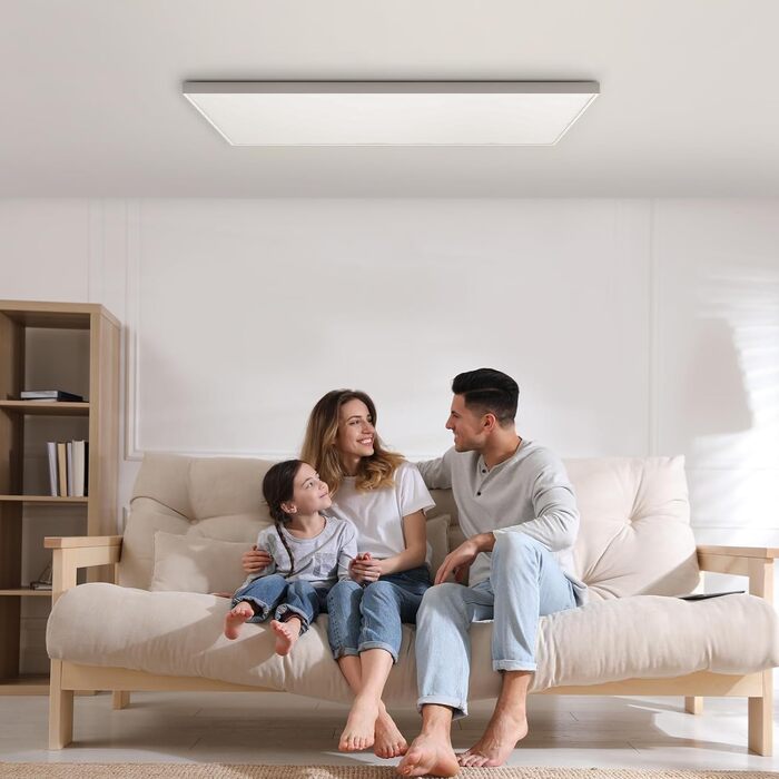 Інфрачервоний стельовий обігрівач з термостатом, інфрачервоний стельовий обігрівач, пульт дистанційного керування за допомогою застосунку, електричний обігрівач, радіатор, нагрівальна панель, 860 Вт - 119,5 x 59,5 см, 860 Вт WiFi