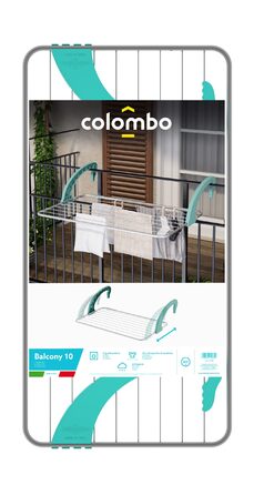 Сушарка для білизни навісна Colombo Balcony 10 (ST188)