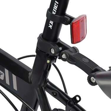 Дюймовий 21-швидкісний гірський велосипед унісекс складний велосипед з дисковими гальмами з вуглецевої сталі легкий складний велосипед з підвісною вилкою MTB комплект бризковиків чорний білий, 26-