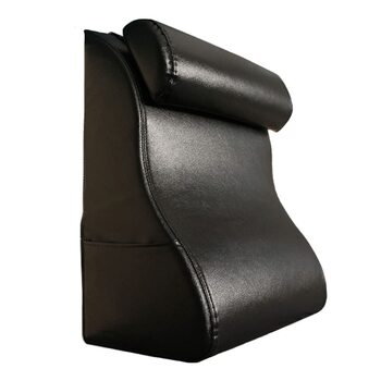 Подушка для спинки узголів&39я ліжка, диванна подушка, опорна подушка для спини, поперекова подушка, опорна подушка для спинки ліжка, дивана, подушка для читання, шкіряна губчаста клиноподібна подушка для літніх чоловіків, чорна - 553060 см