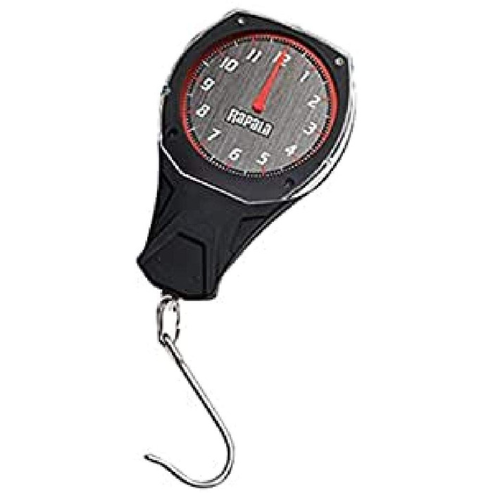 Механічні ваги RCD Clock Scale - Рибальські ваги - Рибальські аксесуари - Максимальна підтримувана вага 12 кг - Легко читається циферблат - Текстурований корпус - Гачок з нержавіючої сталі - Чорний/Червоний