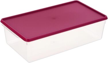 Контейнери для заморожування MiraHome XL 3x5L прямокутні рожеві Герметичні контейнери для зберігання з кришками Прозорі контейнери для зберігання продуктів з кришками Кухонні контейнери для зберігання для приготування та організації їжі Австрійська якість