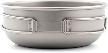 Титанова миска Keith, 300 мл 600 мл, надлегка, кемпінговий посуд, миски для пікніка, портативна, складна ручка (Ti5324-400 мл)