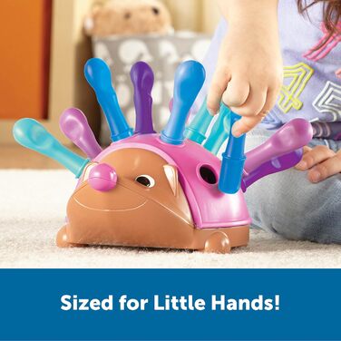 Навчальні ресурси Рожевий їжачок із дрібною моторикою Спайк, 14 упаковок, вік 18 місяців, дрібна моторика та сенсорна іграшка, роз