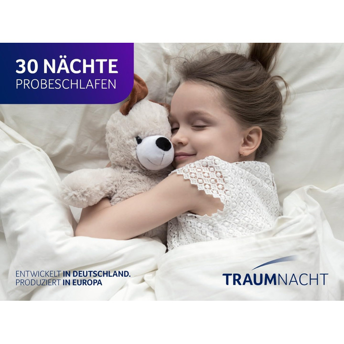 Дитячий комплект постільної білизни Traumnacht, перехідна ковдра, 100 x 135 см та 1 подушка 40 x 60 см, виготовлений з м&39якої мікрофібри, сертифікований Oeko-Tex, виготовлений за німецькими стандартами якості, всесезонна ковдра подушка з клімат-волокна