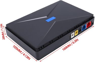 Міні-UPS, 10400 mAh, Надійне живлення для роутера, модему, камери відеоспостереження, Корпус з ABS-пластику (Європейська вилка)