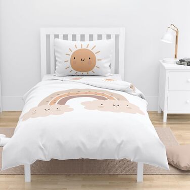 Дитяча постільна білизна бобер/фланель - Дитяча постільна білизна Little Sunrise м'яка та затишна для дівчаток та хлопчиків - 100