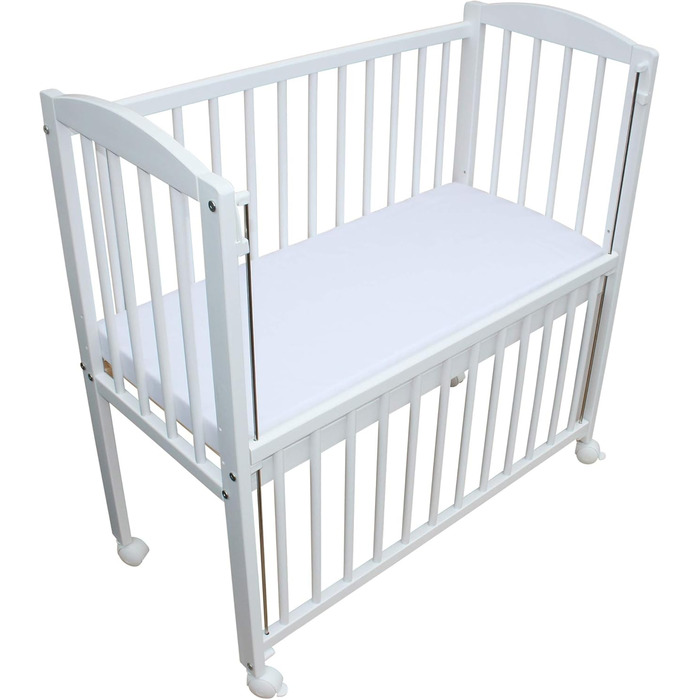 Дитяче ліжко Micoland Mobile Bed Bed 90x40 см з масиву дерева з матрацом та водонепроникним захисним чохлом