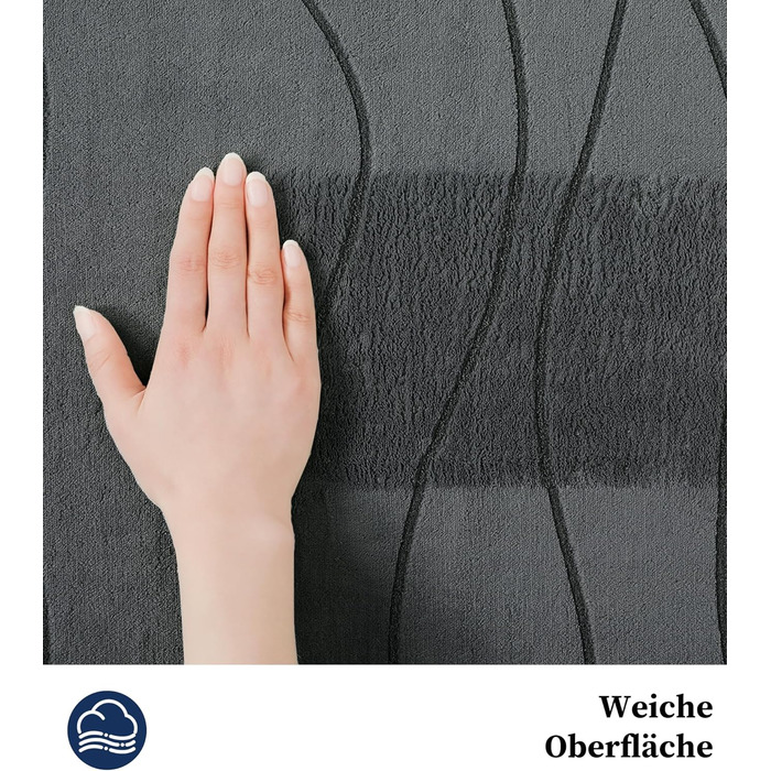Килимок для ванної кімнати chakme з піни з ефектом пам&39яті, нековзний килимок для ванної, що миється, м&39який абсорбуючий килимок для ванної кімнати, килимок для душу для ванної кімнати темно-сірого кольору, 50x80 см