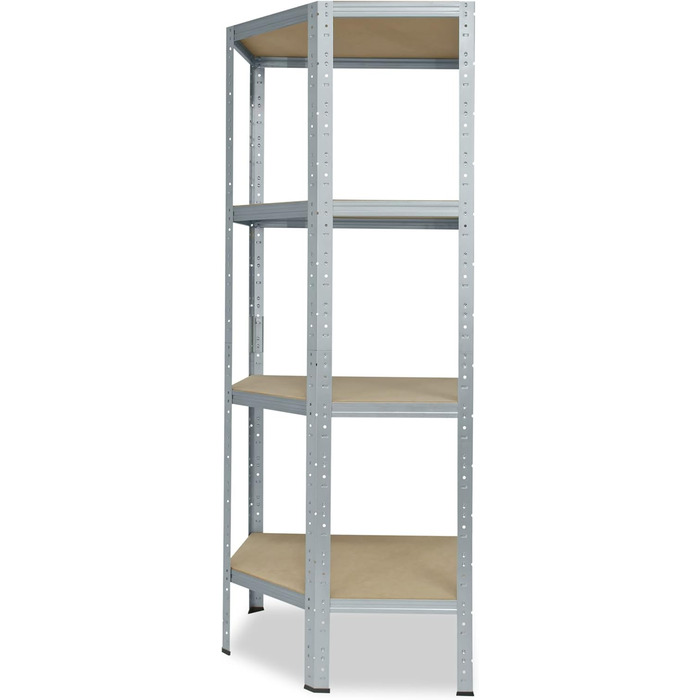 Кутова полиця 155x60x30 см Міцна оцинкована металева полиця, що стоїть, 4 полиці, вантажопідйомність 175 кг кожна / Кутова полиця Міцна кутова полиця / Вставна полиця