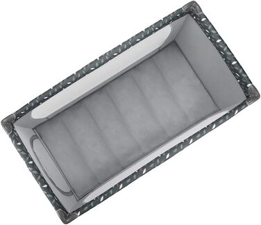 Дитяче ліжечко Momi BELOVE для дітей вагою до 15 кг, Ш65 x Д125 x В78 см (складається 21 x 23 x 80 см), дитяче ліжечко з матрацом, 2 колеса, сумка для транспортування сірого кольору