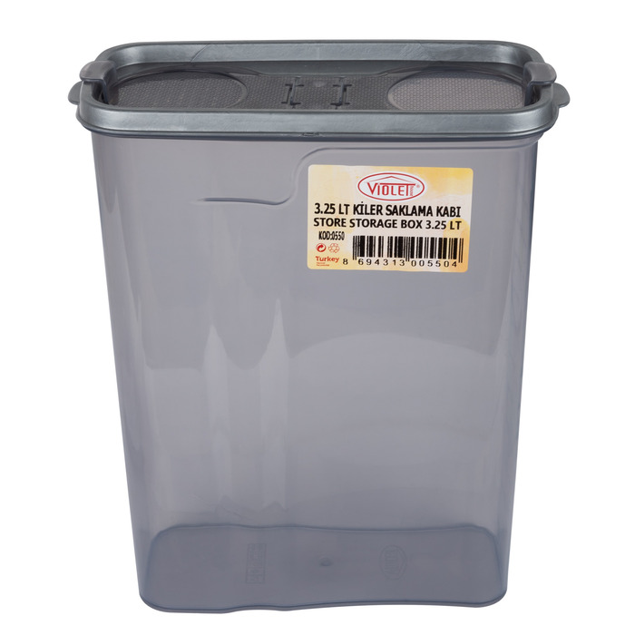 Контейнер для сипучих Violet House 0550 Transparent Black 3.25 л  (6859638)