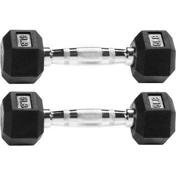 Гантелі Fitvids Rubberized Hex 5 LB (2×2,27 кг)