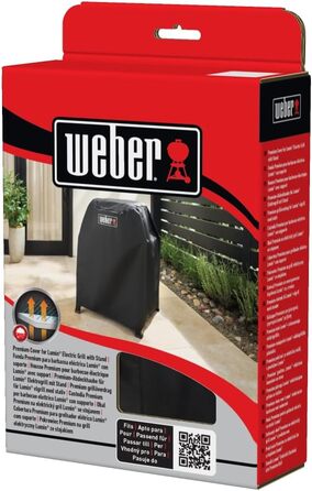 Захисний чохол Weber Premium для гриля Lumin на підставці, повітропроникний, стійкий до УФ-випромінювання та вологи, захист від вітру та негоди, з застібкою-липучкою чорний (3401289)