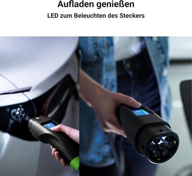 Електромобілі Мобільний зарядний пристрій Wallbox 11kW 7m EV Тип 2 до CEE 16A з додатком e-Car Домашня зарядка без Wallbox 2in1 Су