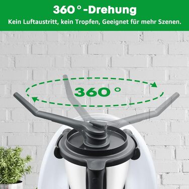 Для Thermomix TM6 MCC Steam Diversion - відведення пари (екстра довге) для аксесуарів Monsieur Cuisine Smart Thermomix, силіконовий конденсатовідвідник для кухонних навісних шаф, захисна плівка зі щіткою Extra Long версія (труби 15 см 10 см)