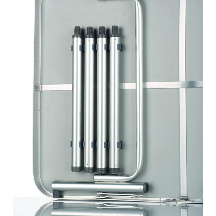 Складаний стіл Camp Active - Ніжки з регульованою висотою - Надлегкий алюміній - 75x55x60 см, сріблястий