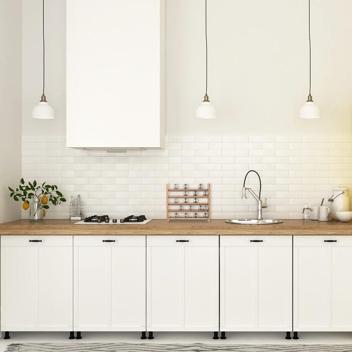 Бамбукова підставка для спецій Relaxdays, 5 ярусів, окремостояча кухонна полиця, ВxШxГ 36 x 40,5 x 16 см, підставка для спецій на стільницю, натуральний колір