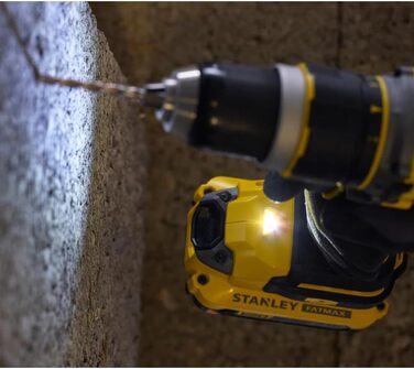 Акумуляторний двошвидкісний ударний дриль-шуруповерт Stanley FatMax 18 В SFMCD721B (2,0 Ач, макс. крутний момент 80 Нм, безщіткови