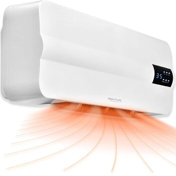 Настінний вентилятор-обігрівач ProfiCare з датчиком відкритого вікна Обігрівач площею до 60 кв. м Електричний настінний обігрівач, включаючи монтажні елементи Обігрівач з кабелем 1,5 м, пультом дистанційного керування та таймером PC HL 3116